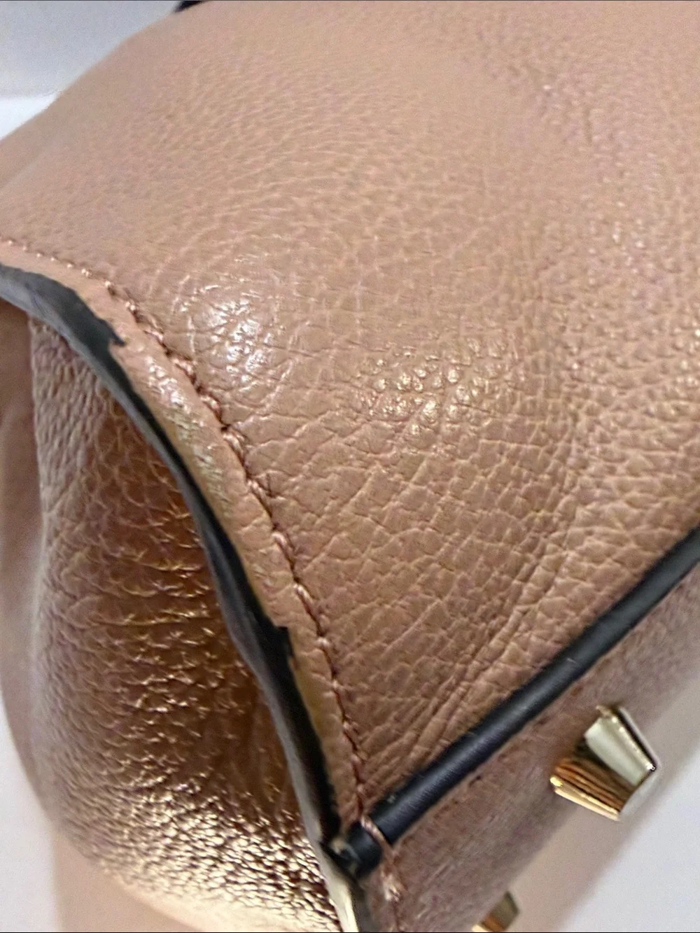 Furla Beige Leather Top-Handle Satchel - Picture 10 of 13